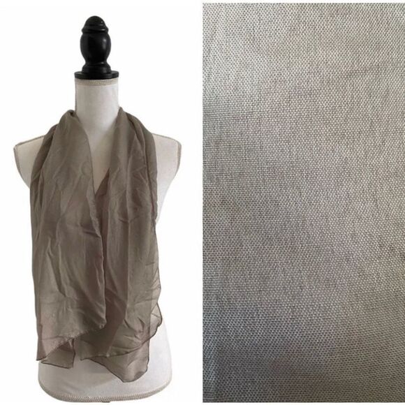 Semi Sheer Storm Cloud Gray Ladies Fashion Scarf Size OSFM - Picture 3 of 5